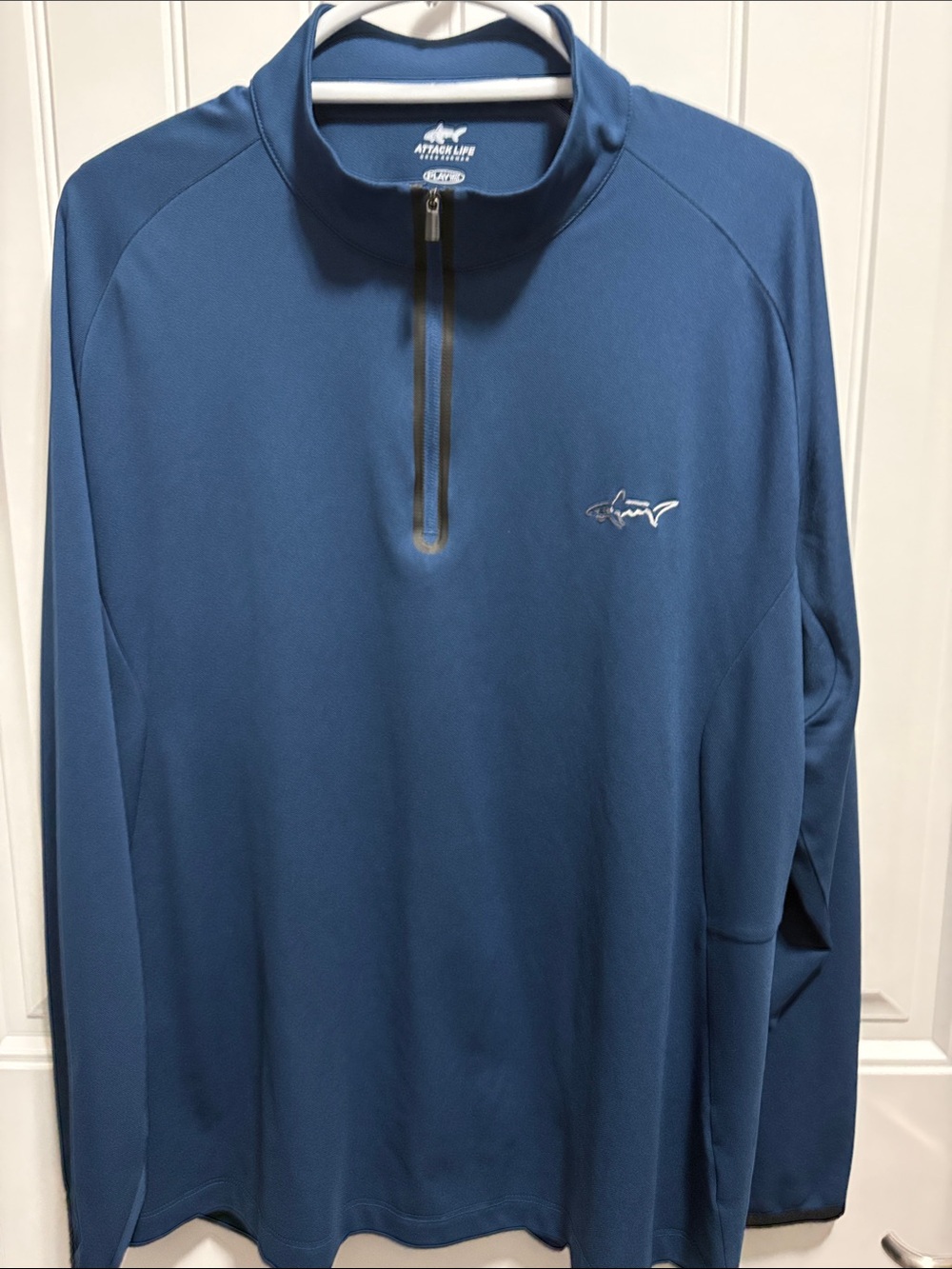 Greg Norman Attack Life Play Dry Men’s XL 1/4 Zip Golf Pullover Blue